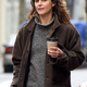Illustration for article titled womens Mid Length Brown Wool Blend Keri Russell NYC Fashion Coat – 2019 New Winter Arrival at Celebs In-Style!